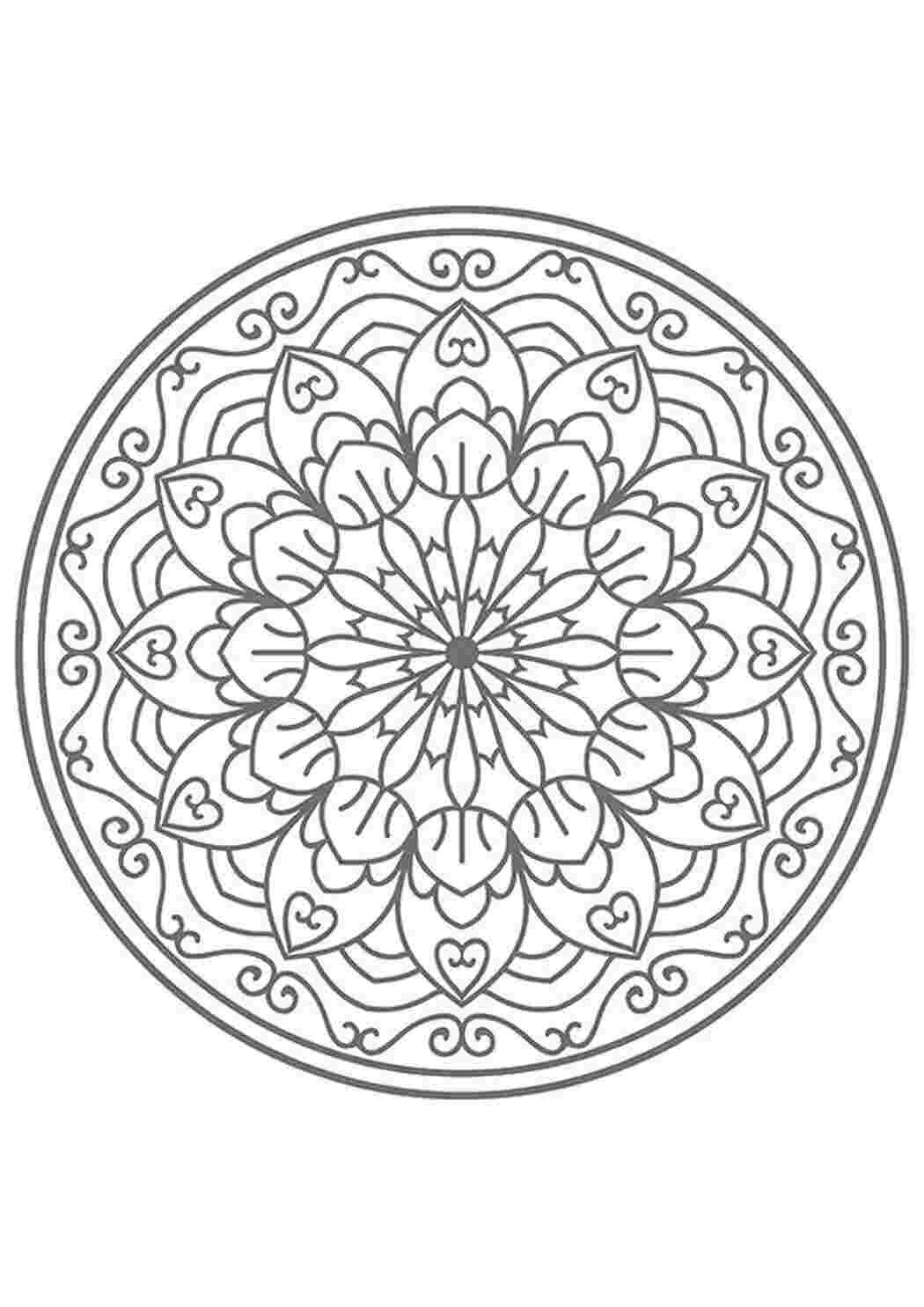 Мандала трафарет