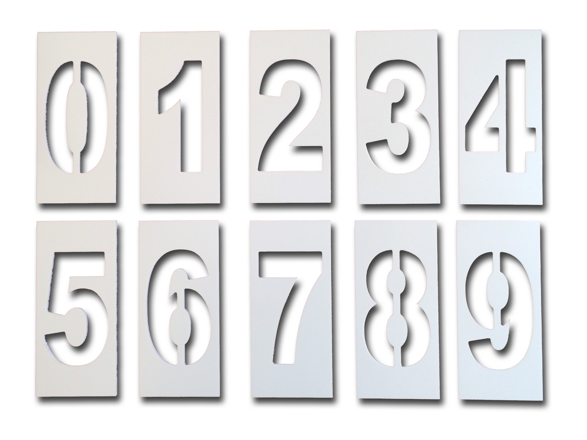 Трафарет цифр и номера