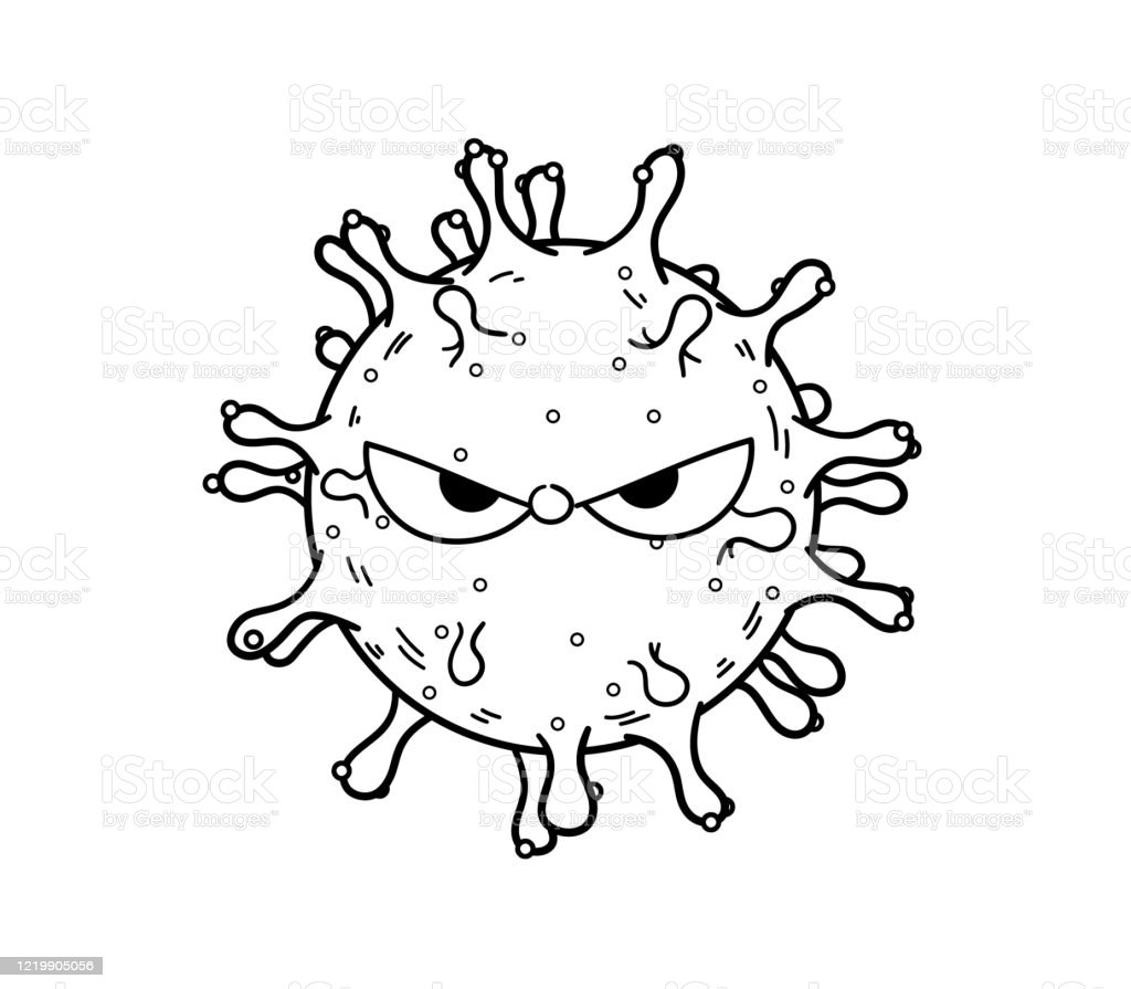 Раскраски микробы и вирусы
