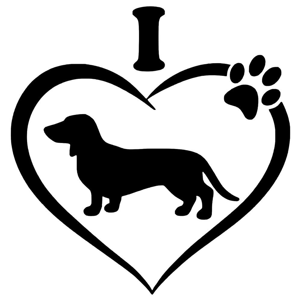 Нарисованная такса прикольная