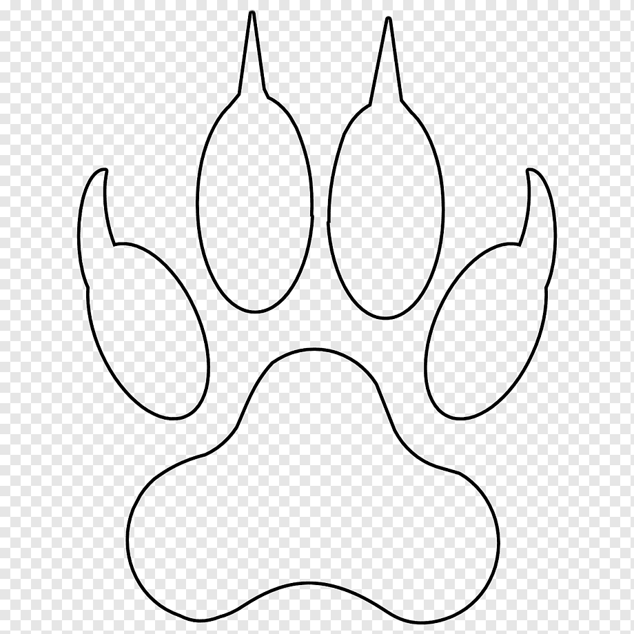 Лапка собаки контур