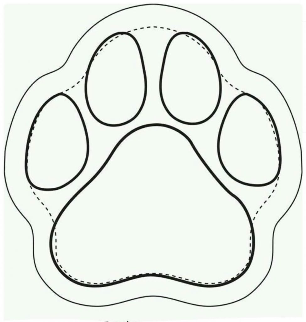 Трафарет лапы собаки