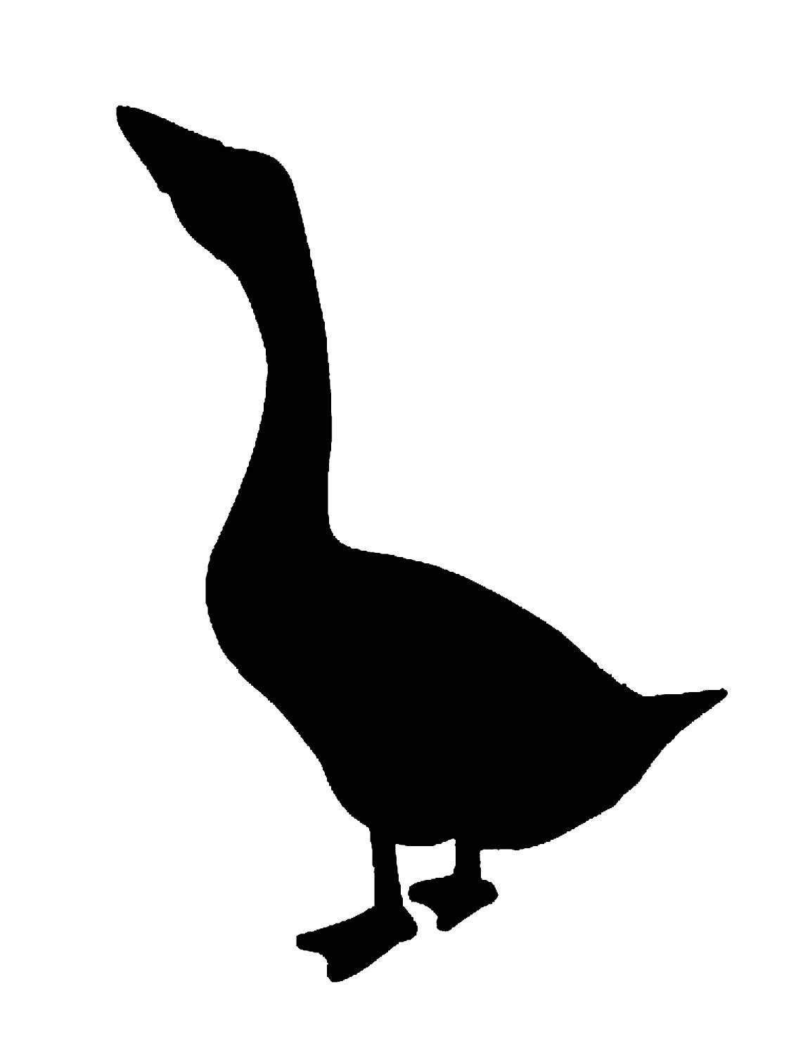 Трафарет гуся для вырезания