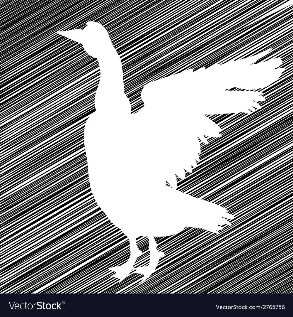 Лапы гуся трафарет