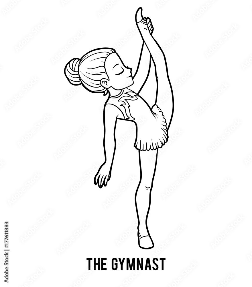 Раскраски для девочек гимнастки