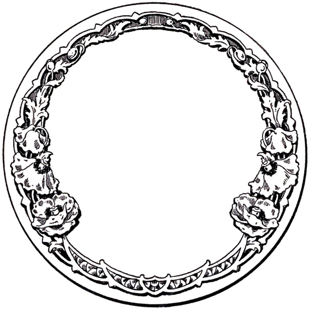 Круглые Винтажные рамки
