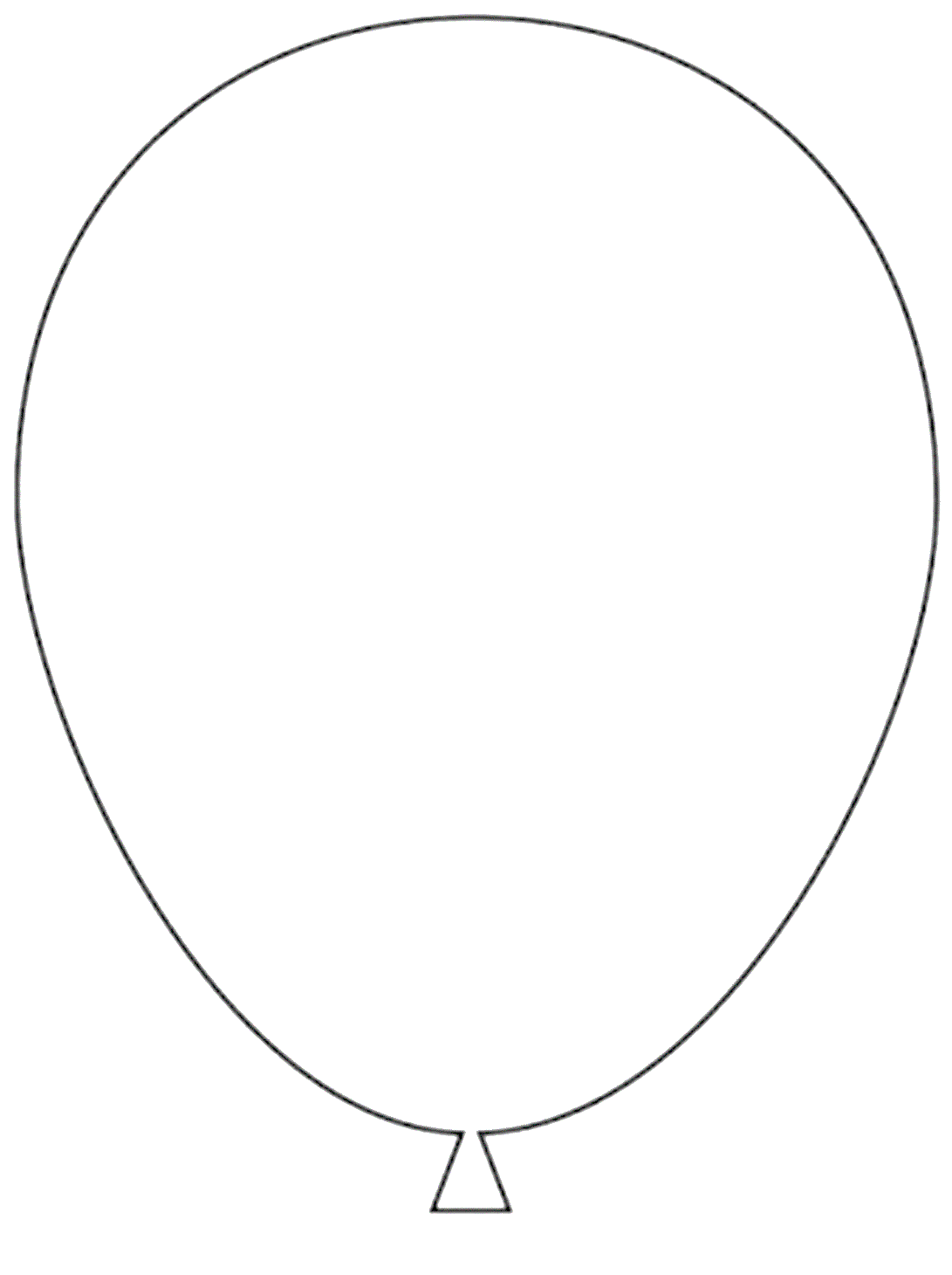 Воздушный шарик раскраска