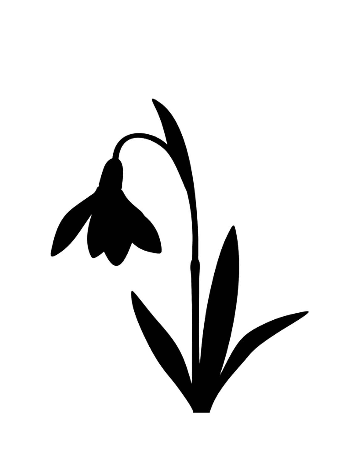 Цветы подснежники для вырезания