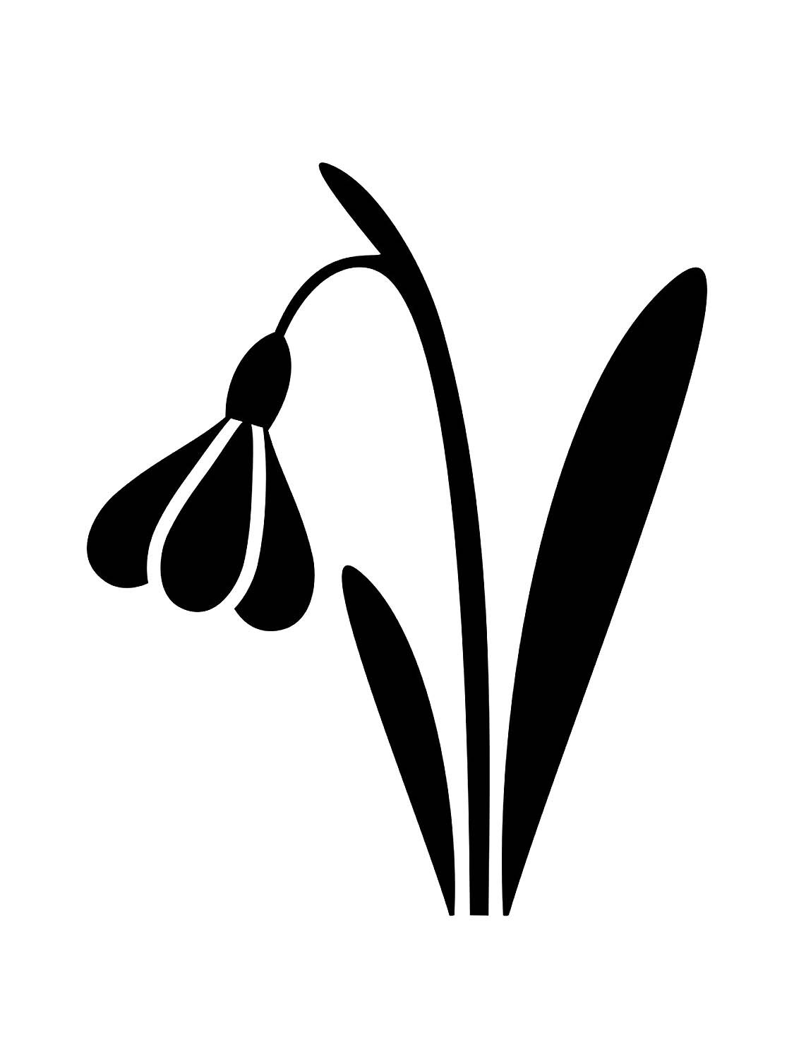 Лепесток трафарет