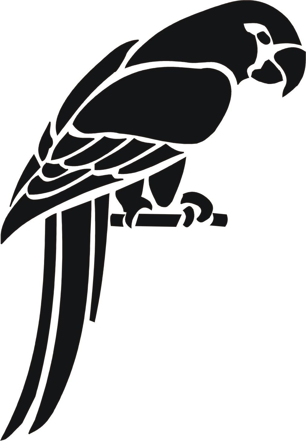 Попугай ара силуэт