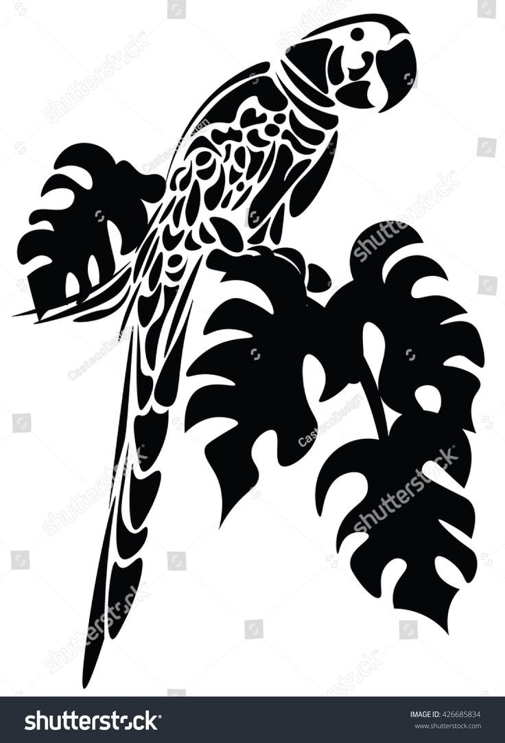 Трафарет птицы