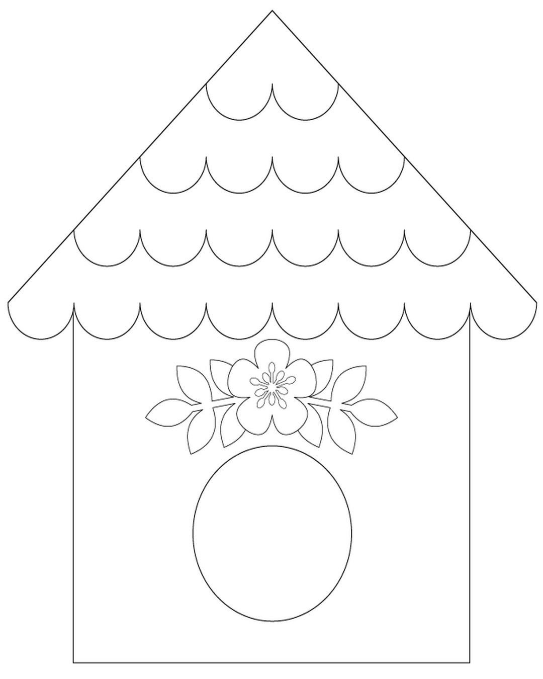 Трафареты на новый год домики