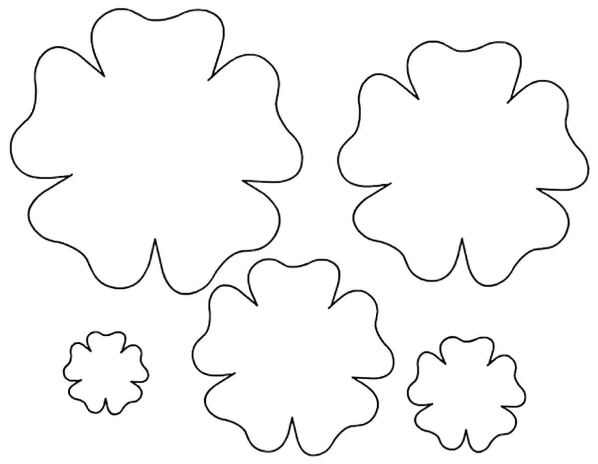 Шаблоны цветов для вырезания