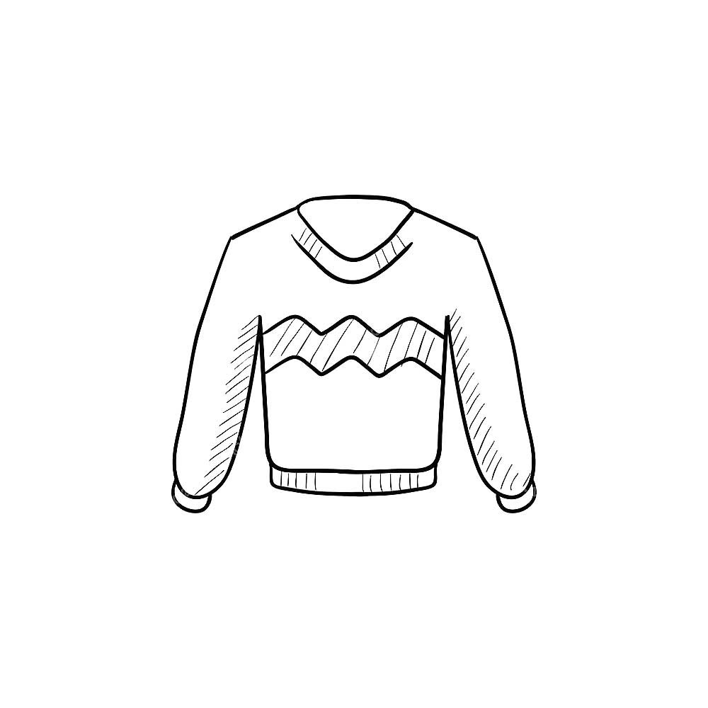 Свитер раскраска для малышей