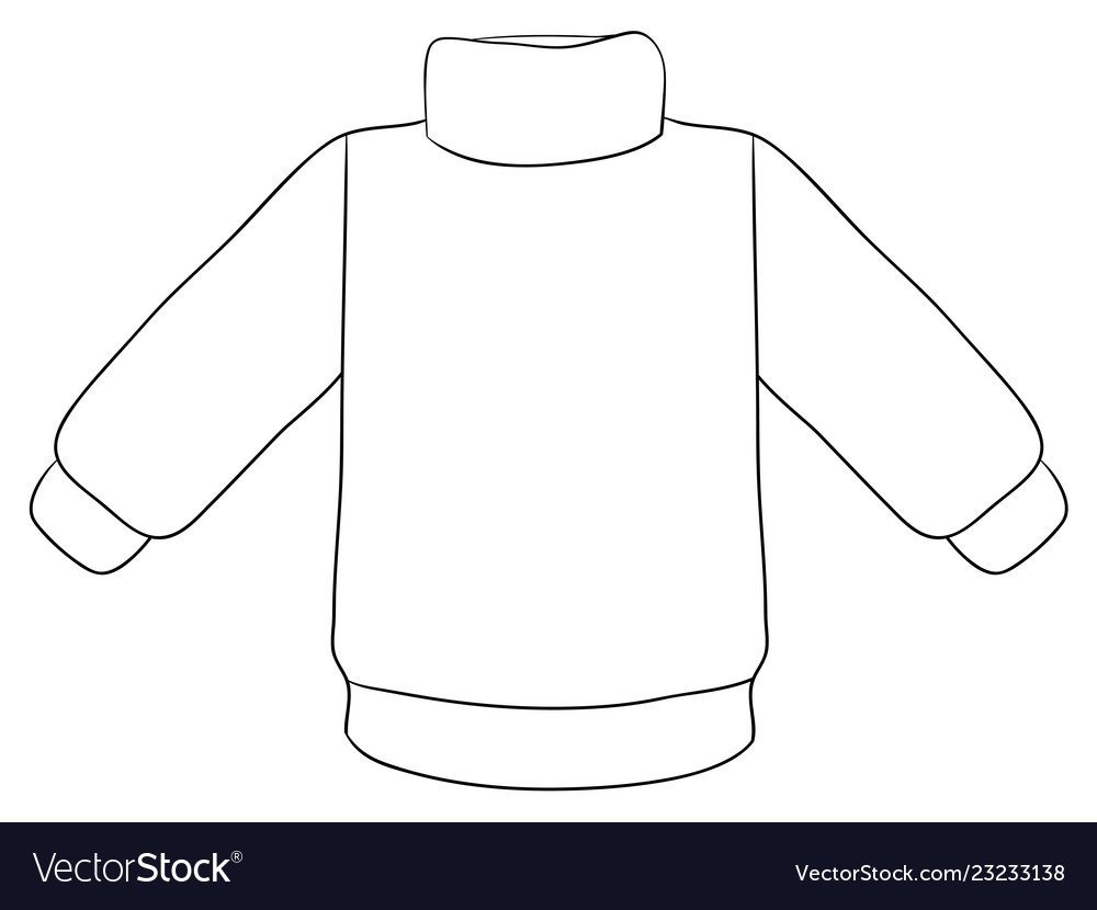 Свитер раскраска для детей