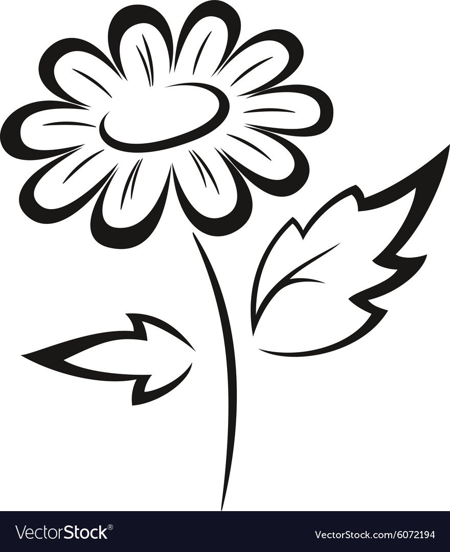 Легкий трафарет цветка