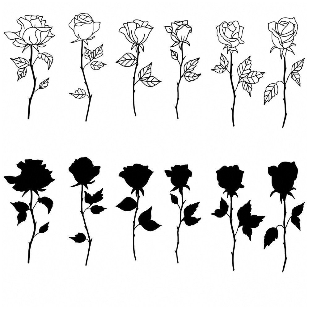 Трафарет листика цветка