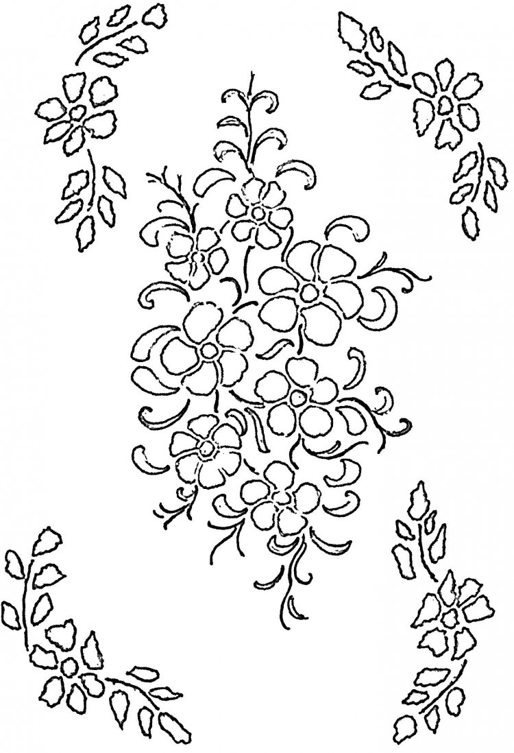 Простые узоры для вышивки гладью