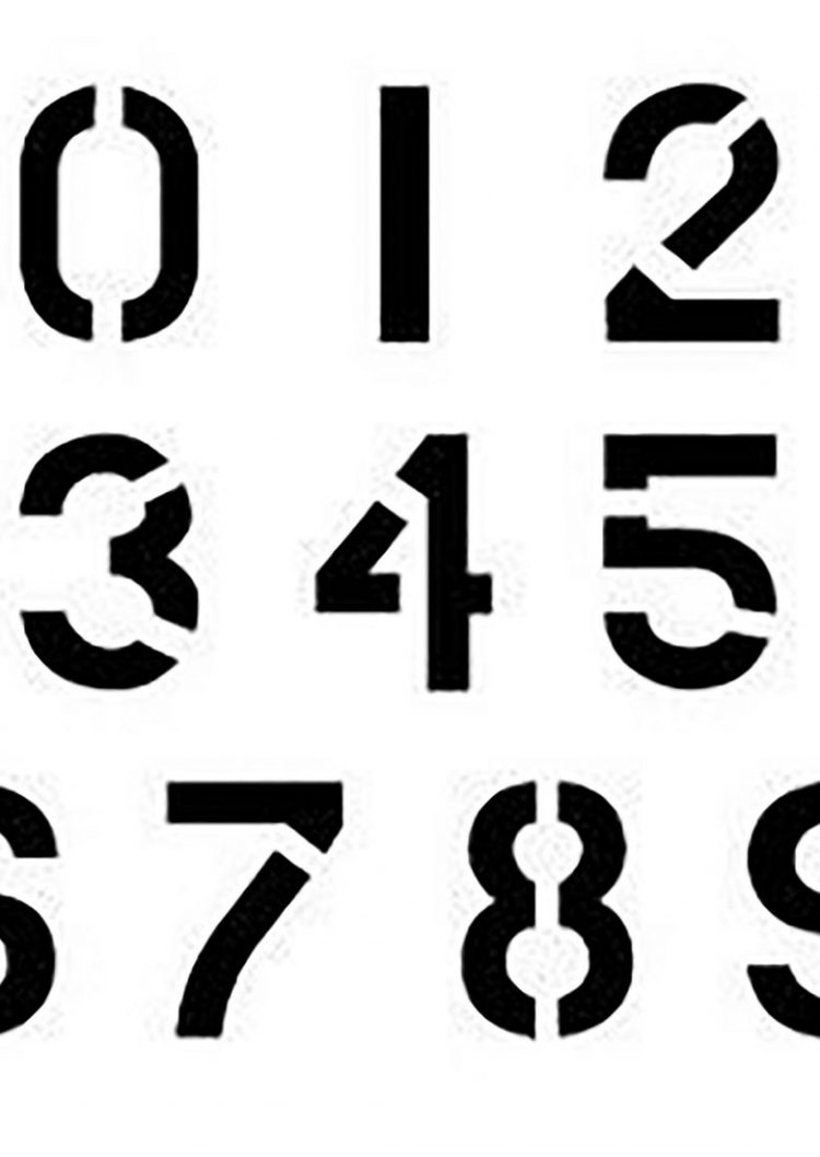 Шрифт цифры трафарет