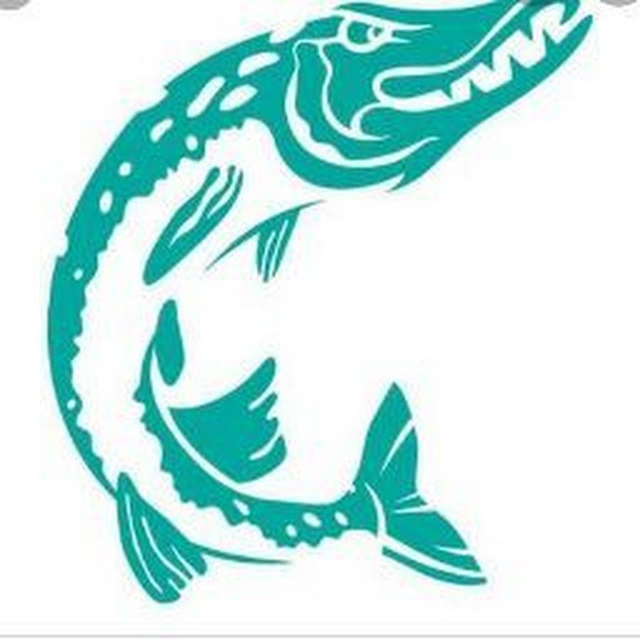 Силуэт щуки для трафарета