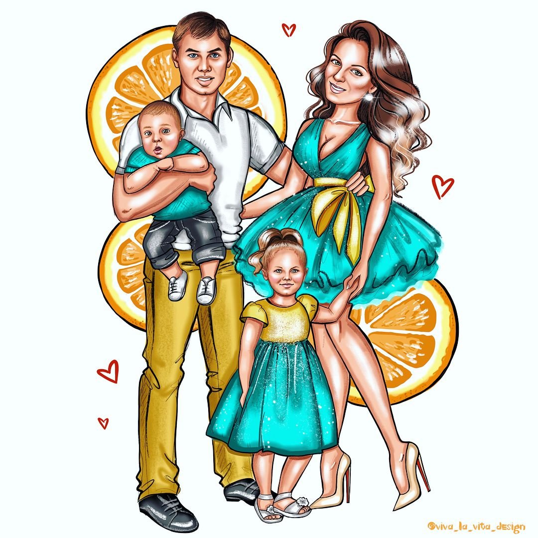 Семейная девушка рисунок