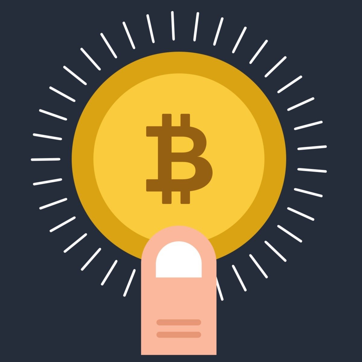 Биткоин флэт иллюстрация