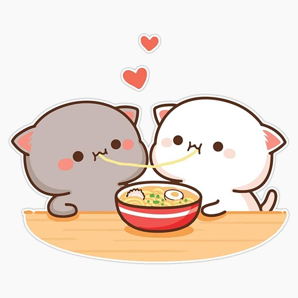 Милые котики с едой