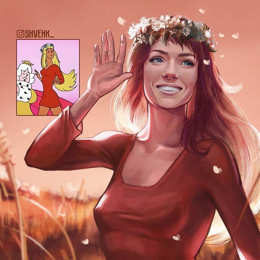 Художник Евгений Швенк нарисовал героев советских мультфильмов