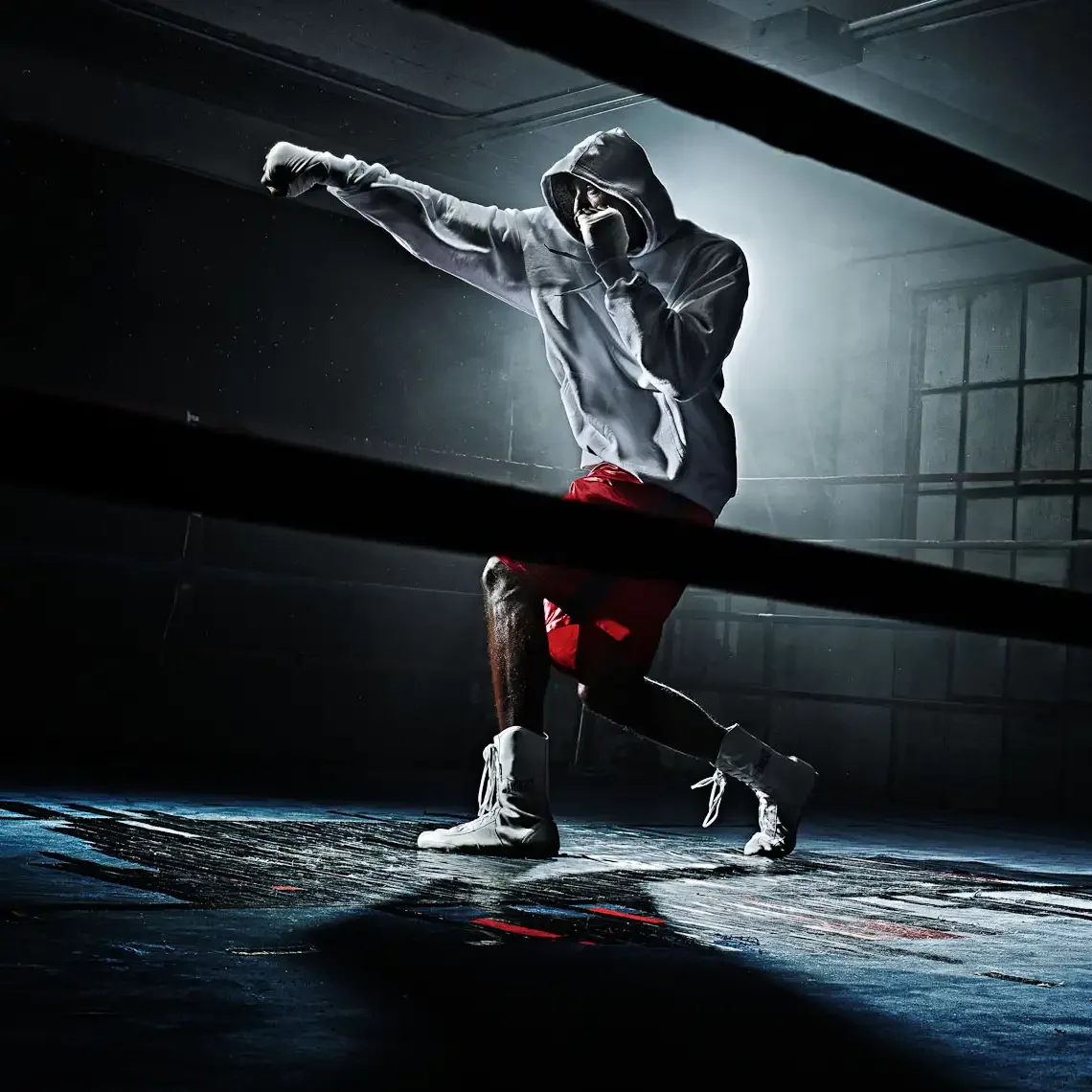 Боксер в капюшоне