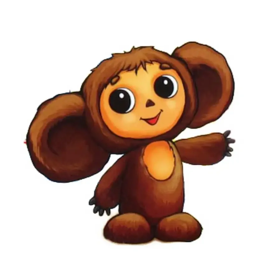 Чебурашка и Гена на скамейке