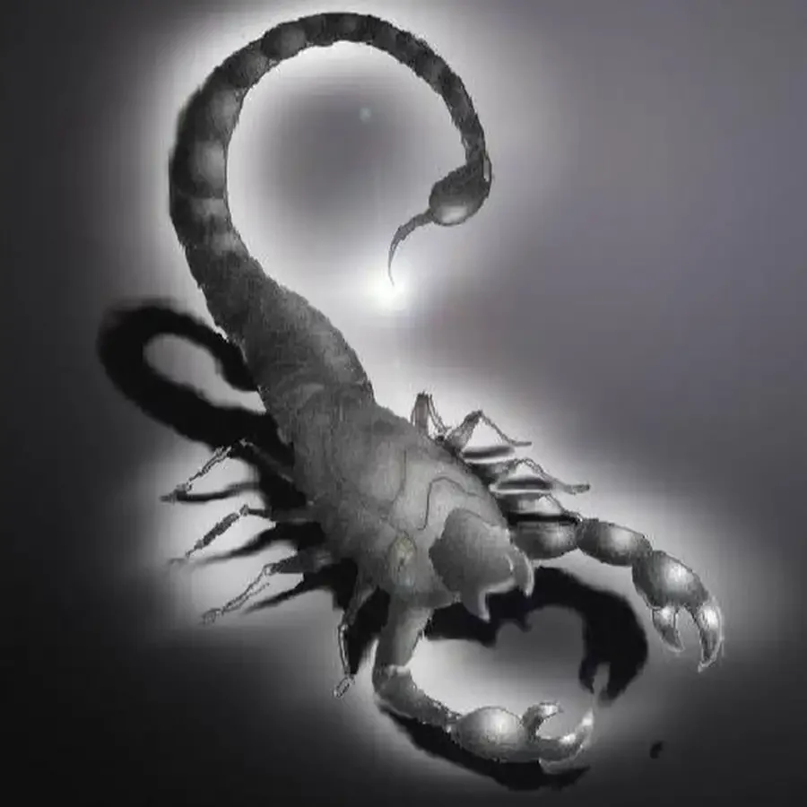 Фиолетовый Скорпион тату