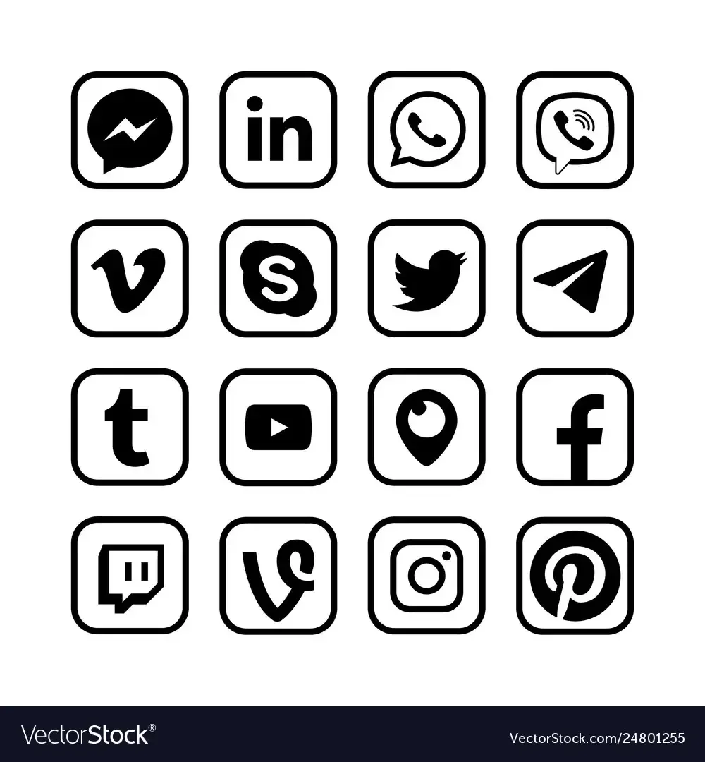 Иконки соцсетей и мессенджеров