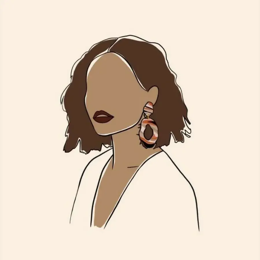 Девушка Минимализм рисунок