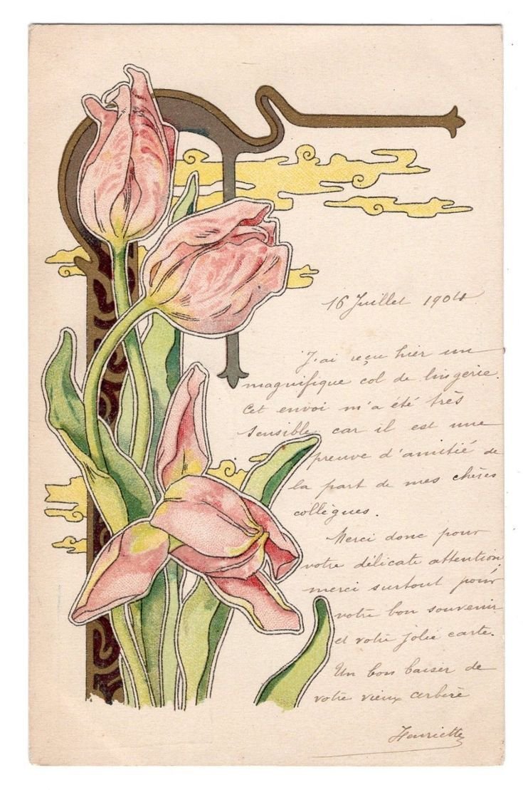 Цветы арт деко нуво