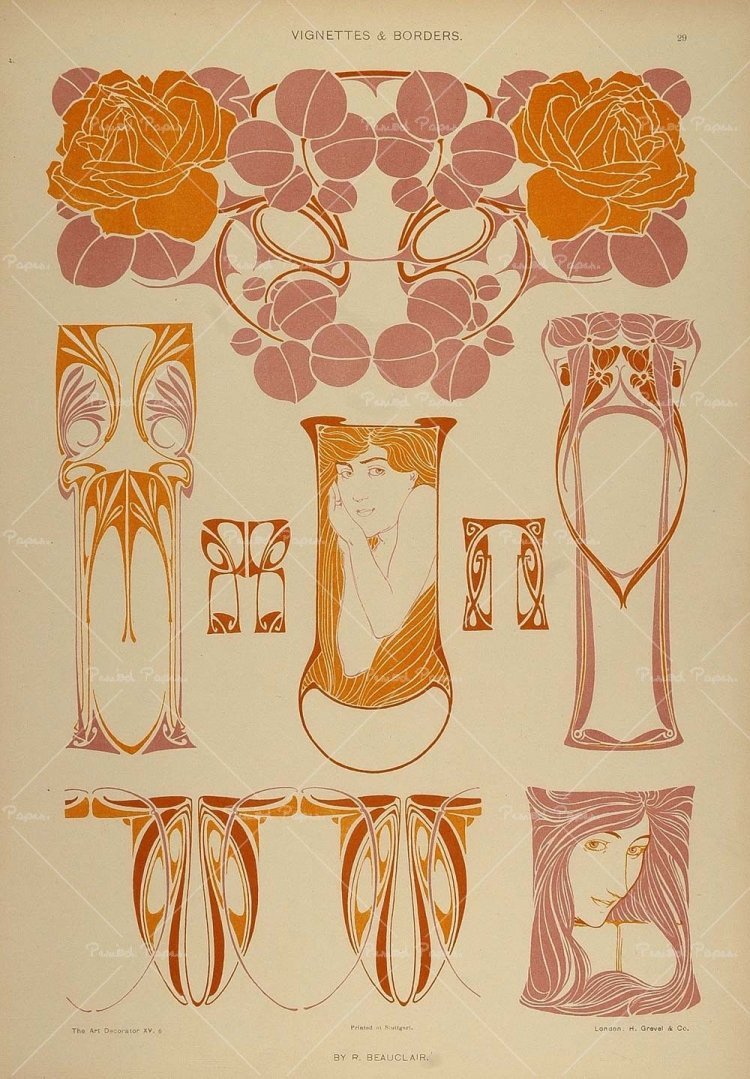 Орнамент арт нуво Модерн