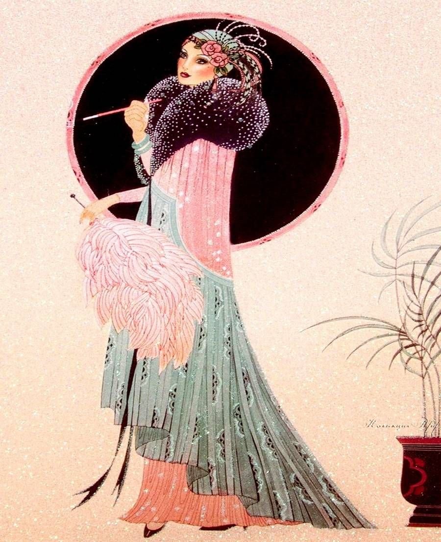 Картины арт деко Lady