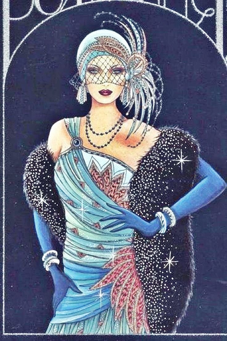 Арт деко женщины стиль