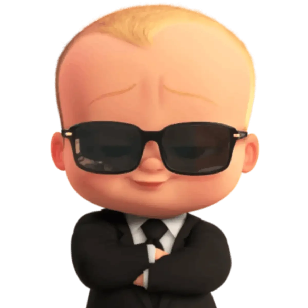 Босс-молокосос на белом фоне