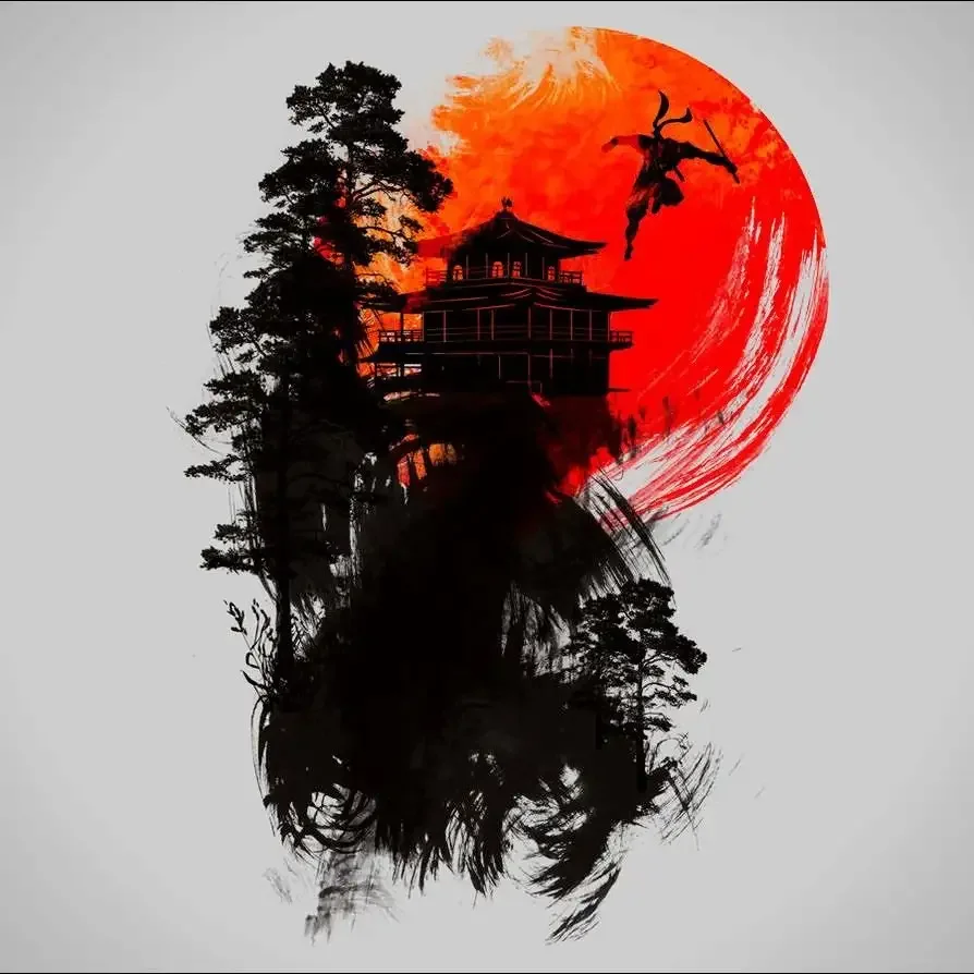 Тату гейша эскиз