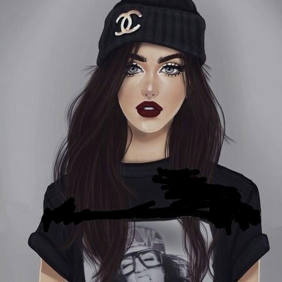 Крутая девушка в черном