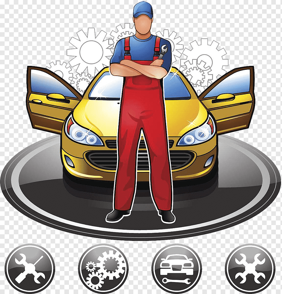 Автомеханик мультяшка