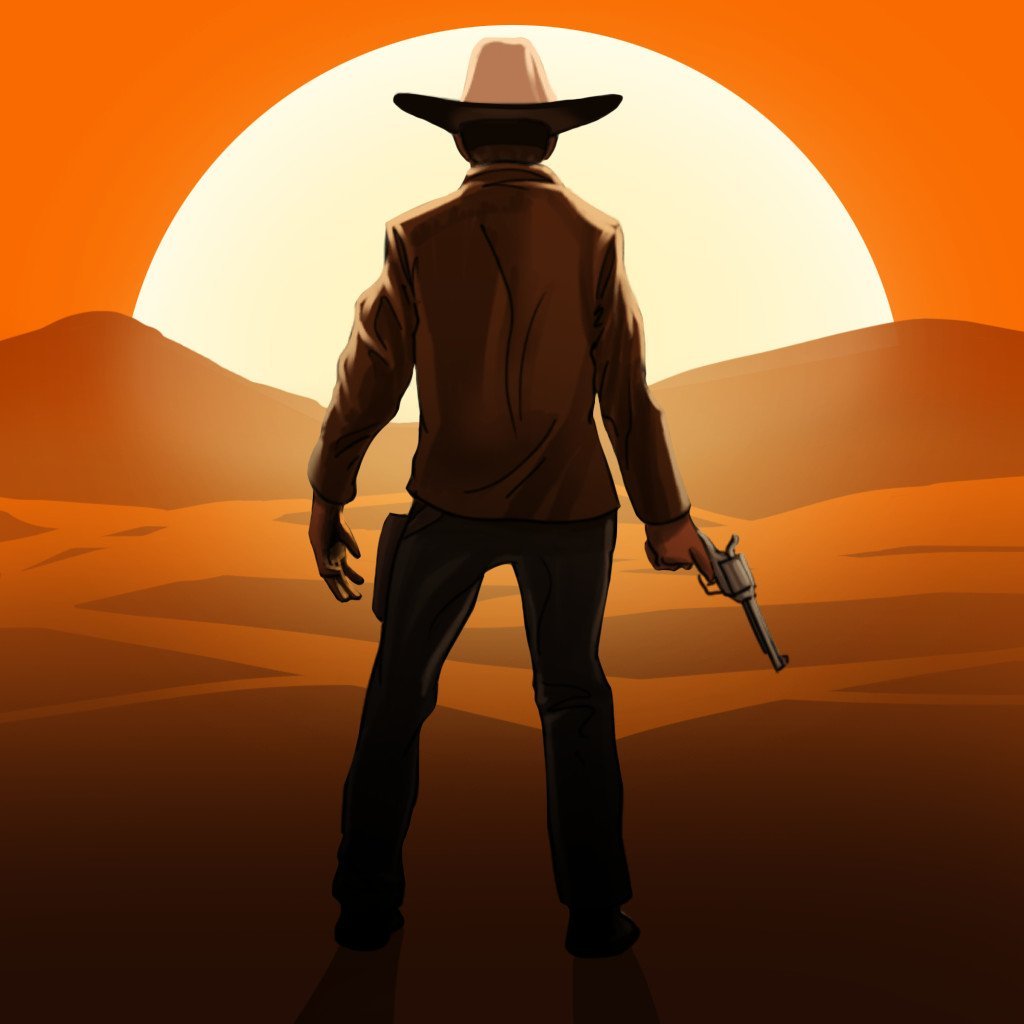 Ковбой с ружьем на плече