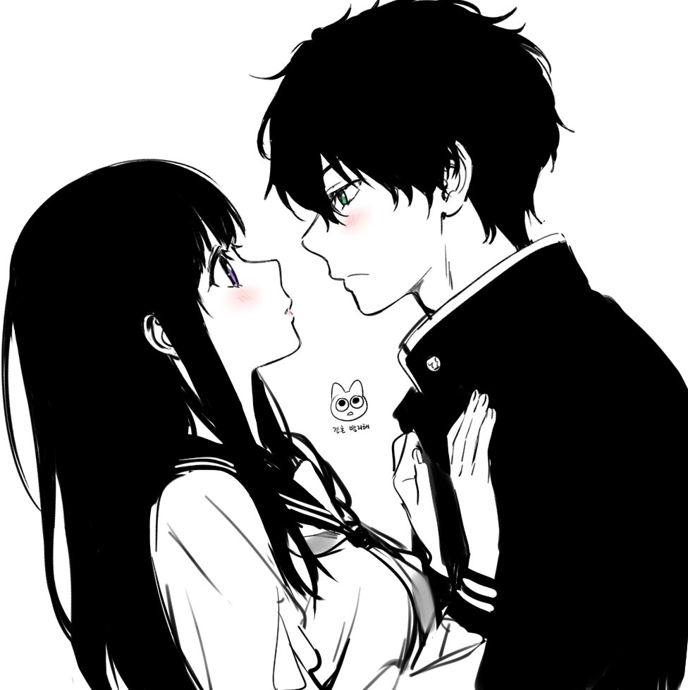 Аниме Hyouka поцелуй