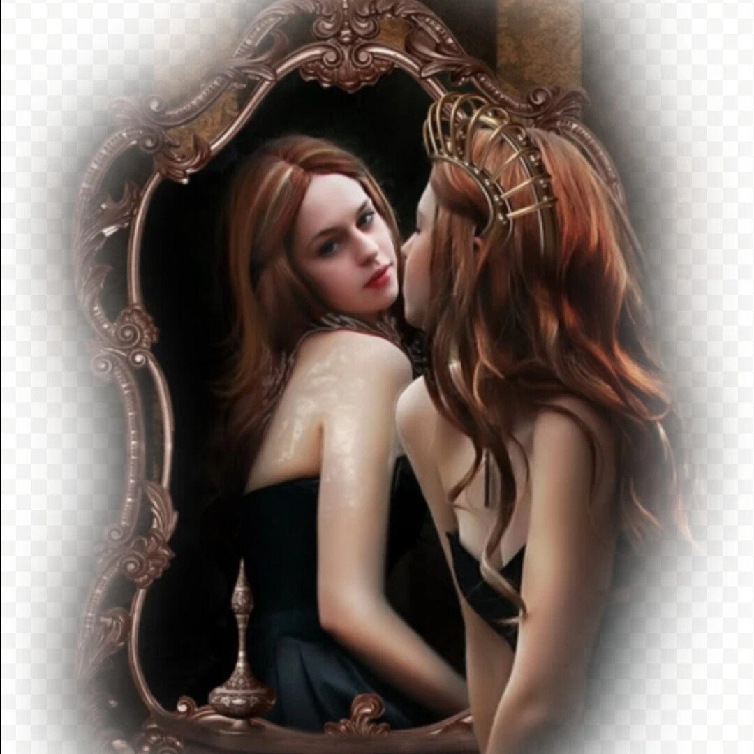 Отражение в зеркале арт