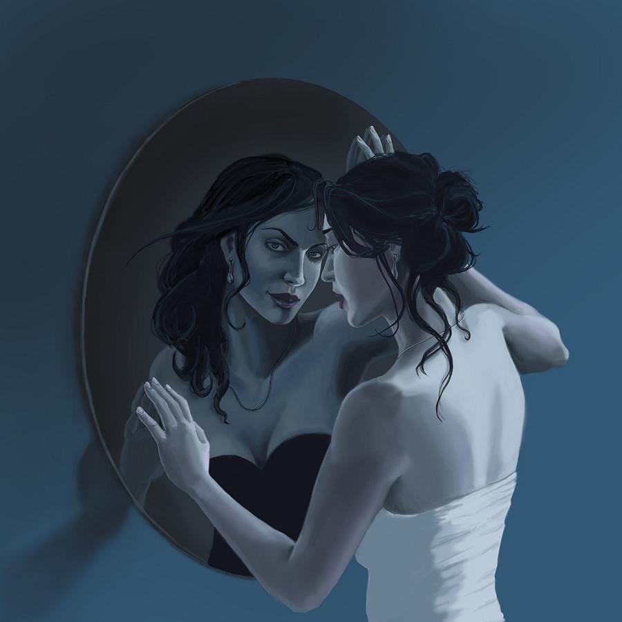 Отражение в зеркале арт