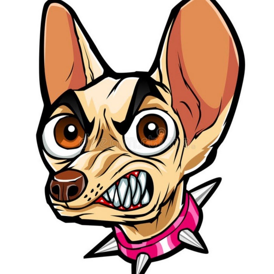 Смешная злая собака