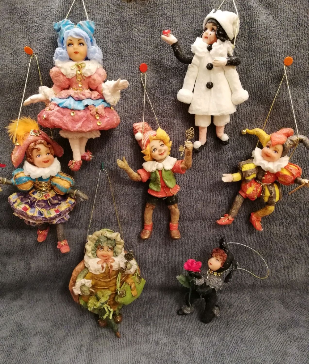 Ватная игрушка Буратино Мальвина Пьеро