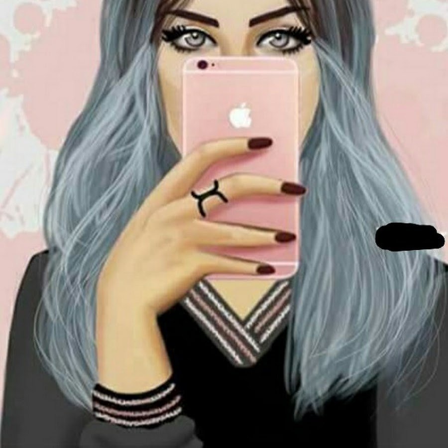 Девушка нарисованная в приложении