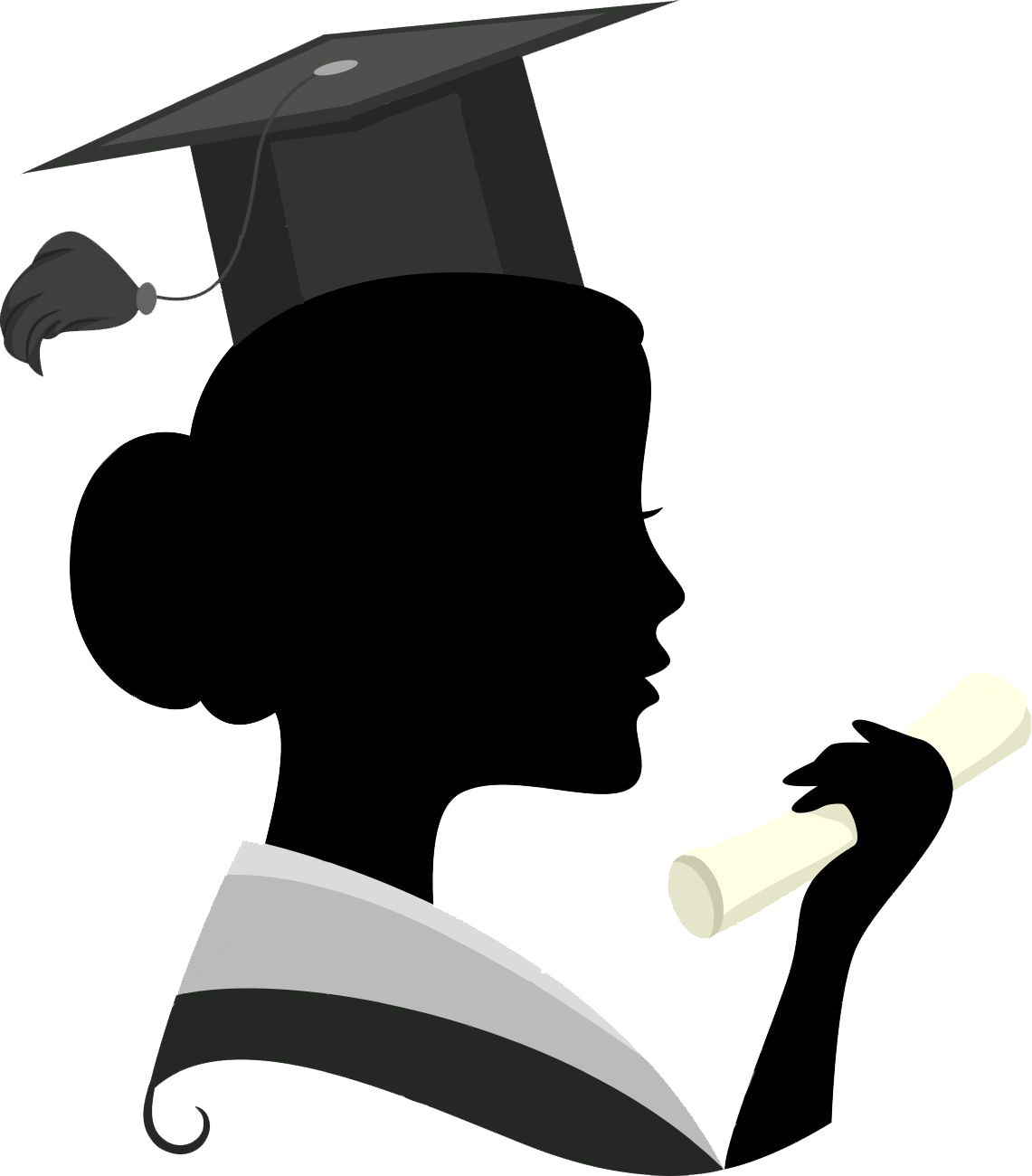 Выпускница силуэт