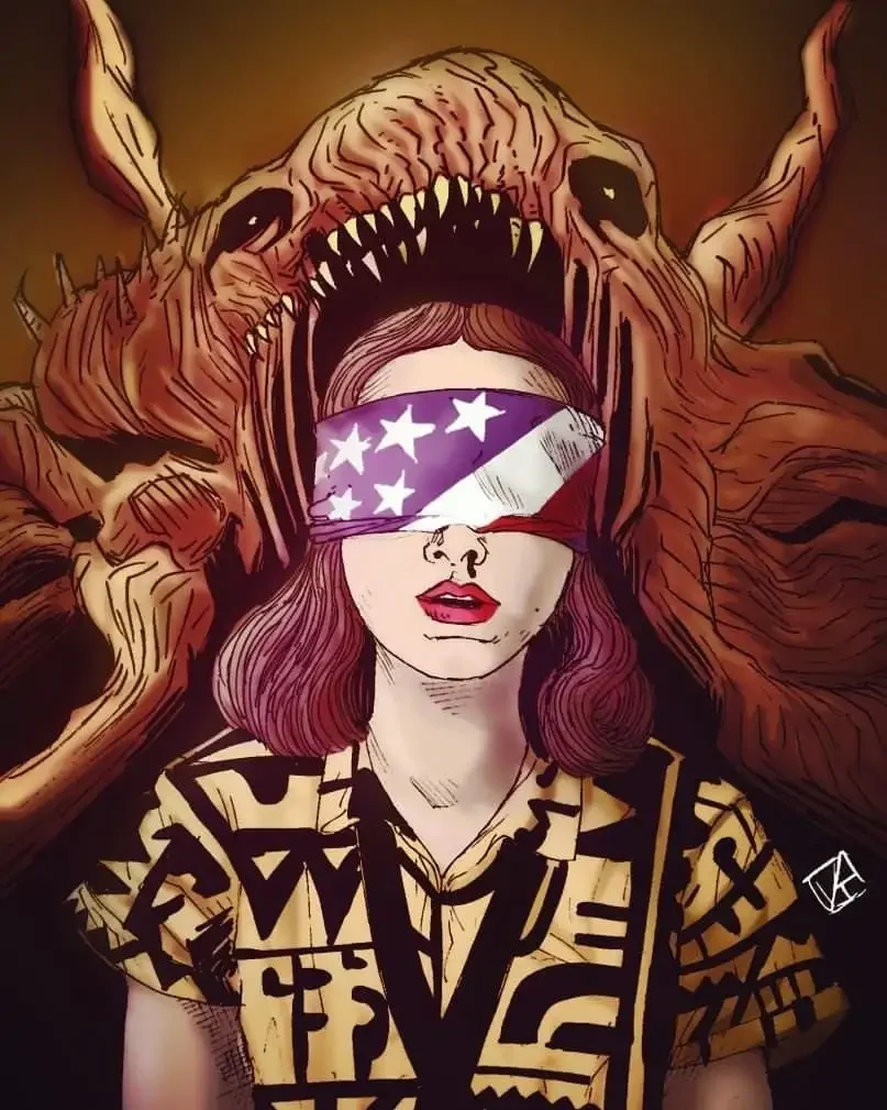 Джим хоппер и одиннадцать арт